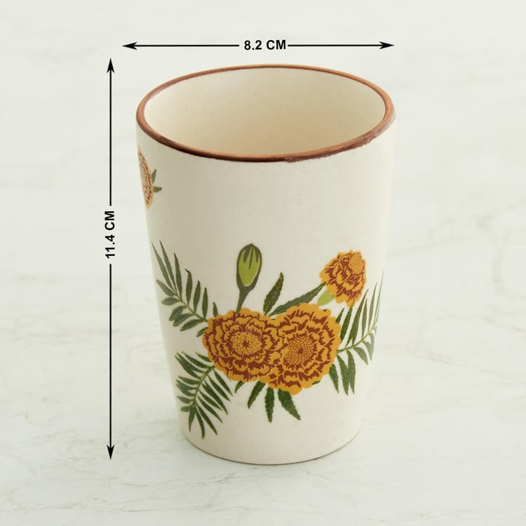 Prosperity Multicolour Printed Stoneware Jug and Tumbler Set - 5Pcs