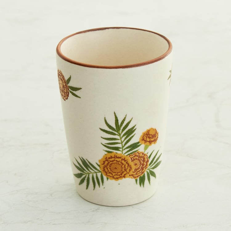 Prosperity Multicolour Printed Stoneware Jug and Tumbler Set - 5Pcs