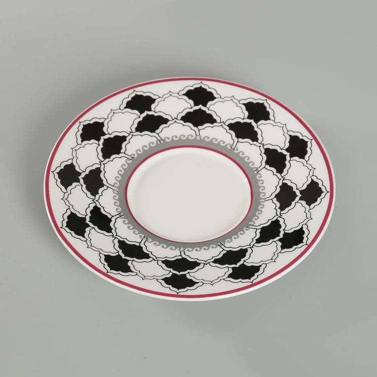 Clay Craft India Circus Rosa Eden Elizabeth Multicolour Ceramic Tea Set For One - 3Pcs