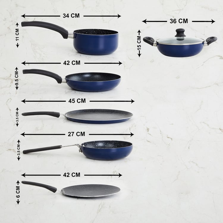 Delight Aneto 10Pcs Aluminium Non-Stick Cookware Set