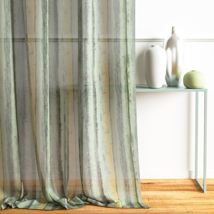 D'DECOR Corsica Multicolor Striped Fabric Door Curtain- 135 x 225 cm