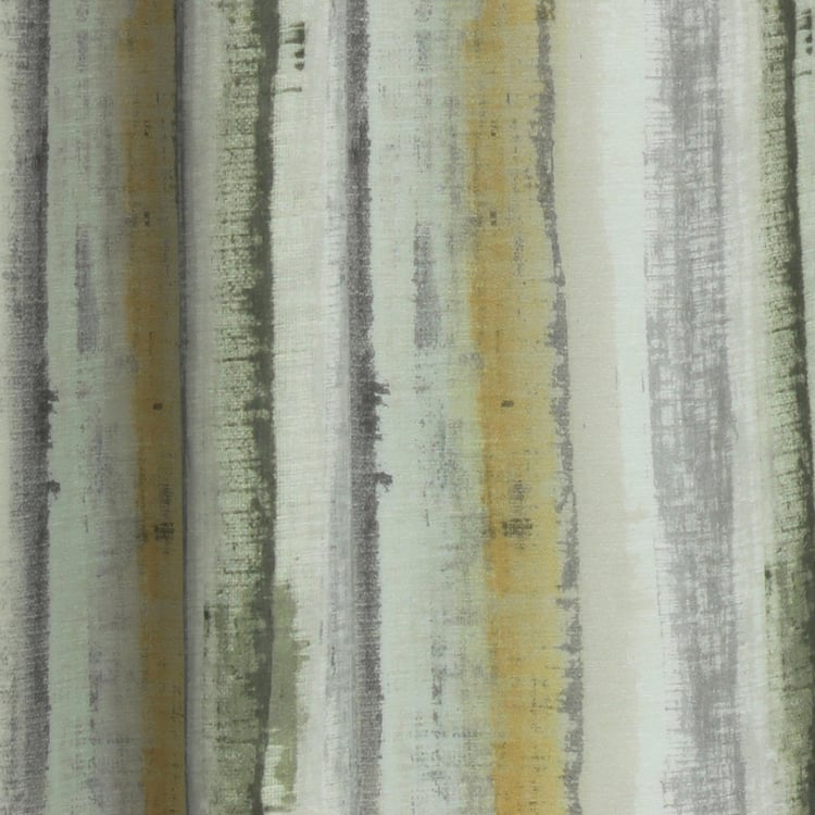 D'DECOR Corsica Multicolor Striped Fabric Door Curtain- 135 x 225 cm