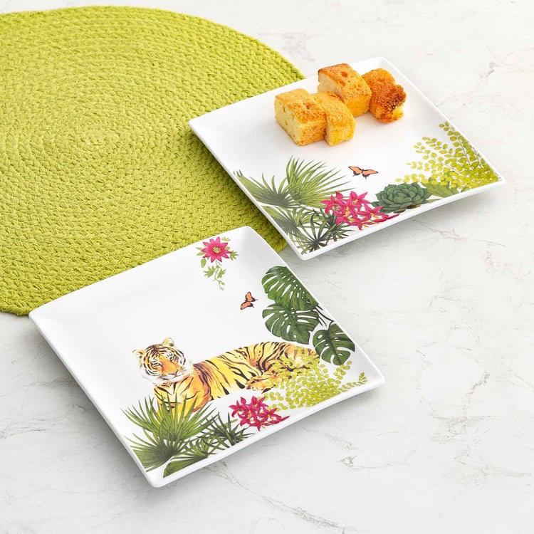 Courage Multicolour Bone China Appetiser Plate - Set of 2