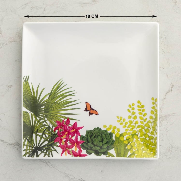 Courage Multicolour Bone China Appetiser Plate - Set of 2