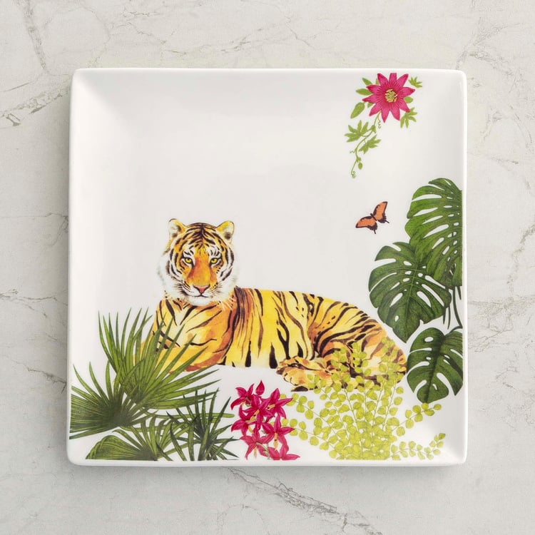 Courage Multicolour Bone China Appetiser Plate - Set of 2