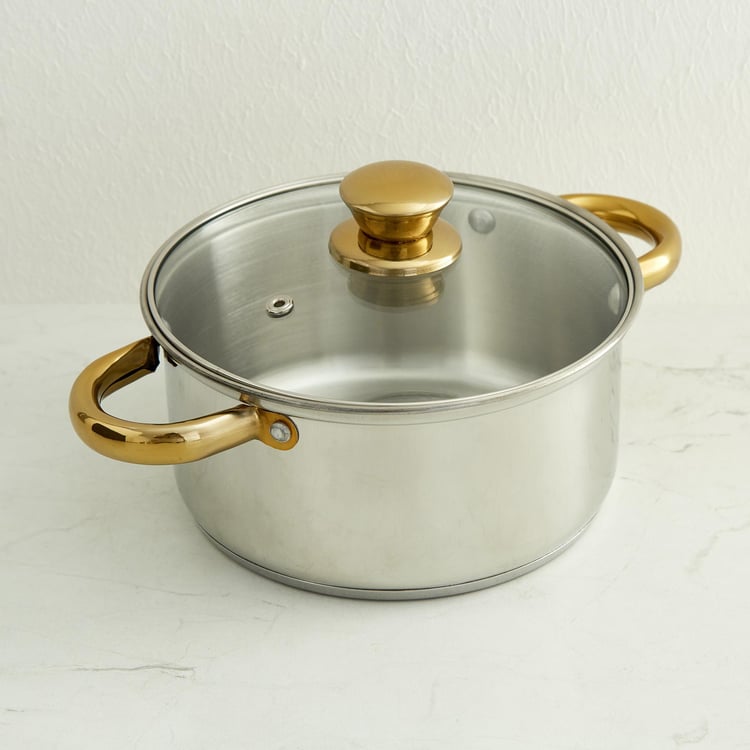 Shale Primo Set of 2 Stainless Steel Casseroles with Lid