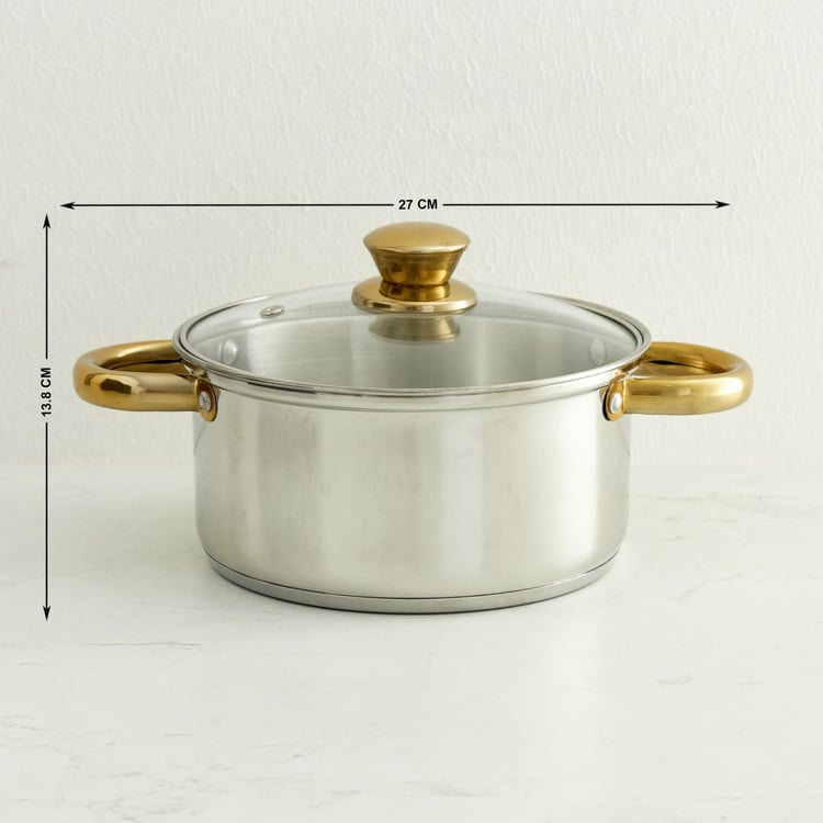 Shale Primo Set of 2 Stainless Steel Casseroles with Lid