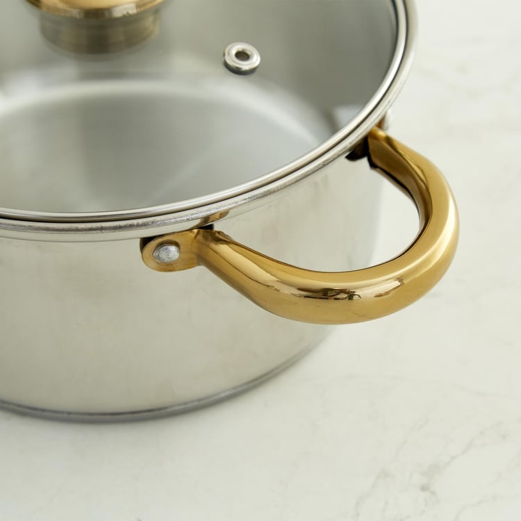 Shale Primo Set of 2 Stainless Steel Casseroles with Lid