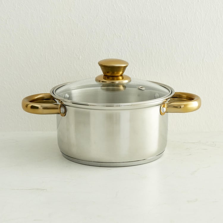 Shale Primo Set of 2 Stainless Steel Casseroles with Lid