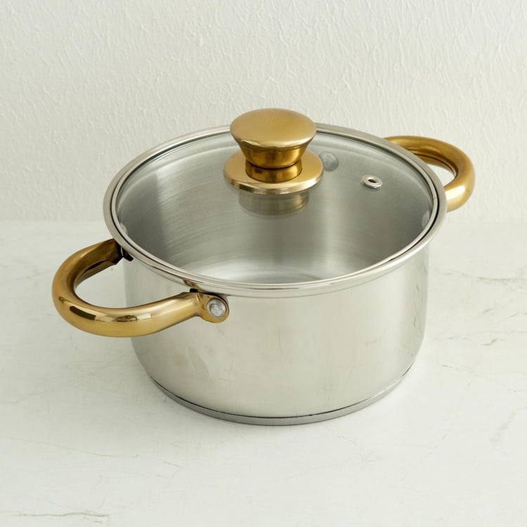 Shale Primo Set of 2 Stainless Steel Casseroles with Lid