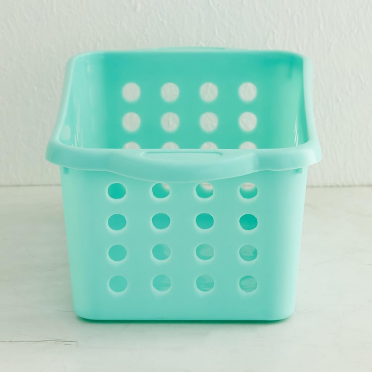 Regan Teal Textured Polypropylene Storage Basket