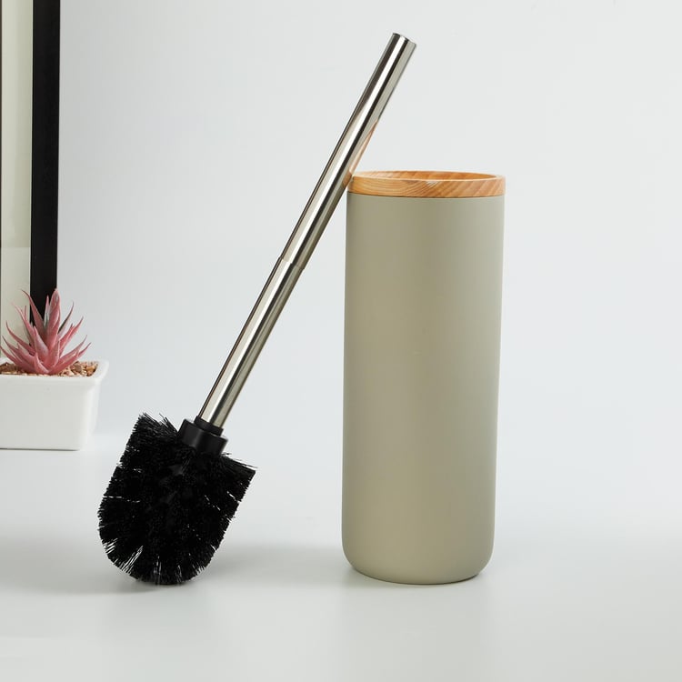 Epoxy Nicole Grey Poly Resin Toilet Brush Holder