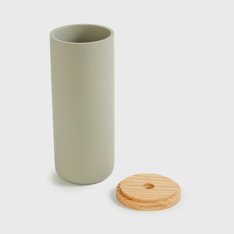 Epoxy Nicole Grey Poly Resin Toilet Brush Holder