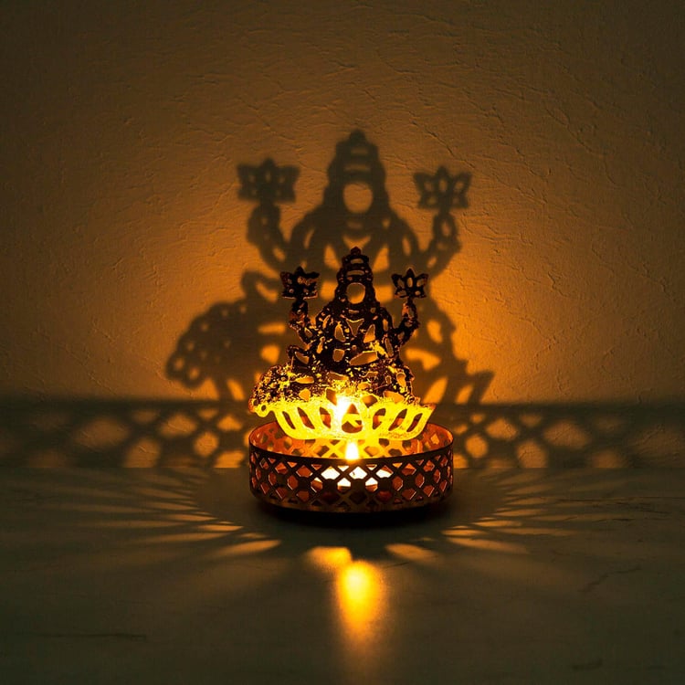 Corsica Mystic India Metal Lakshmi T-Light Holder