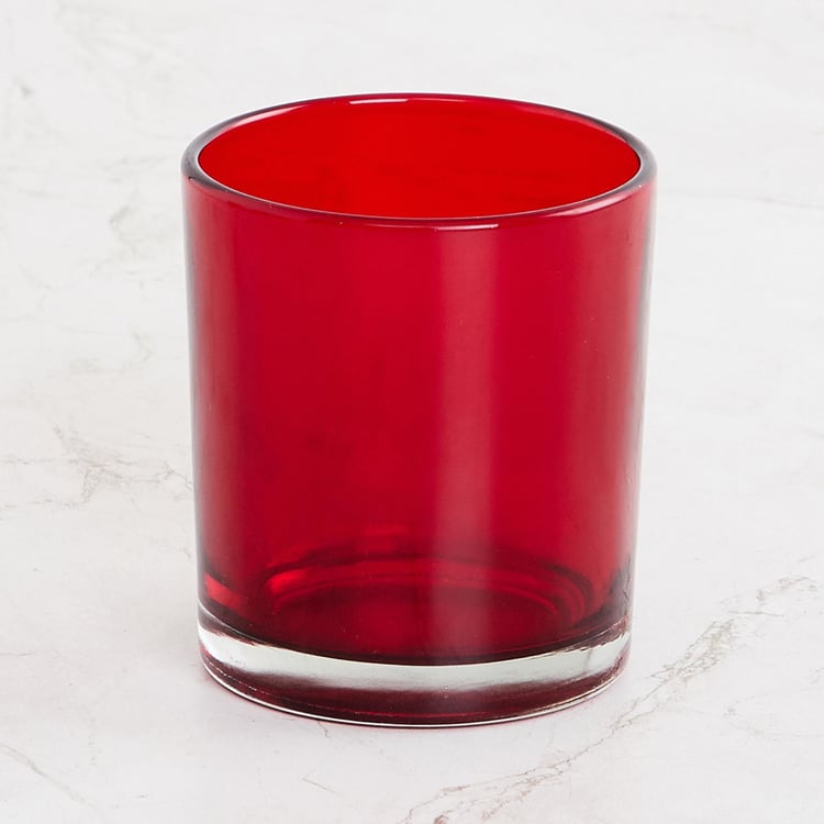 Corsica Red Solid Iron And Glass Multi T-Light Holder