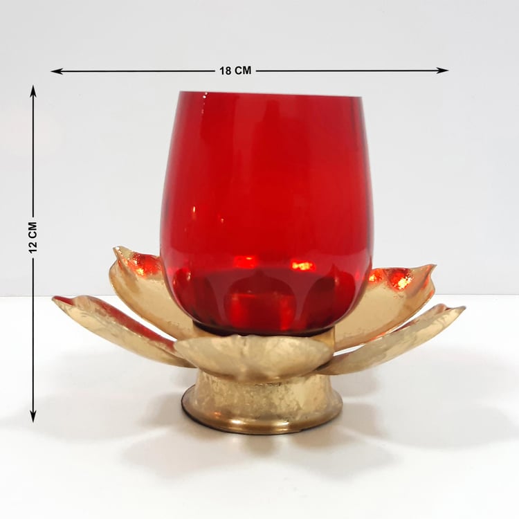 Corsica Kamal Glass Lotus Votive Holder