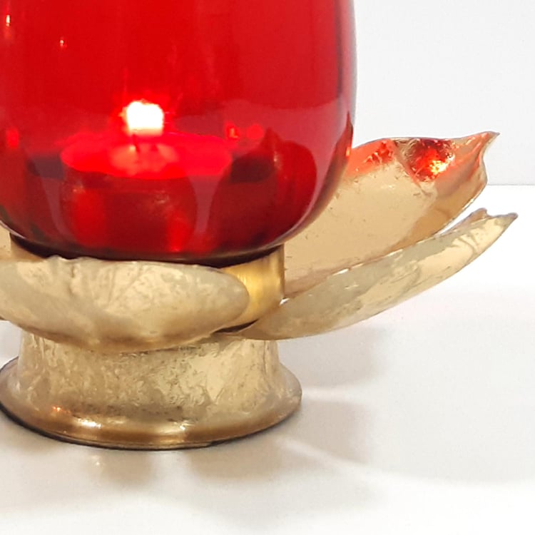 Corsica Kamal Glass Lotus Votive Holder