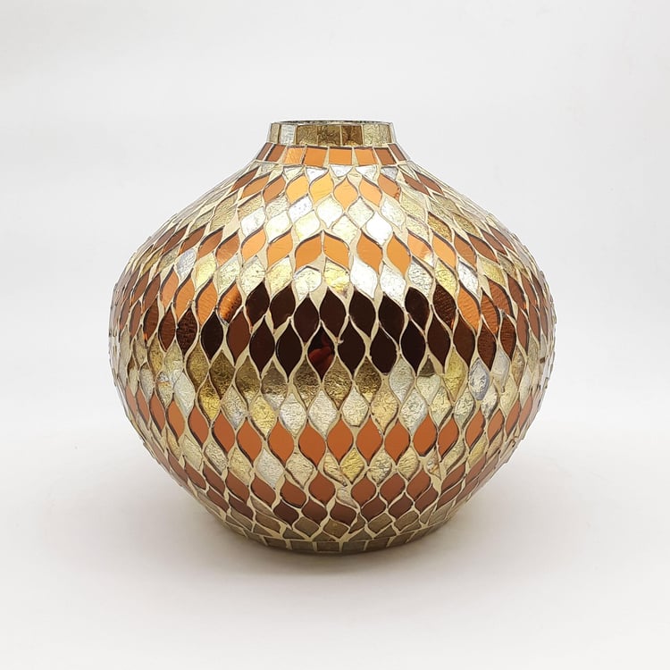 Corsica Glass Mosaic Vase