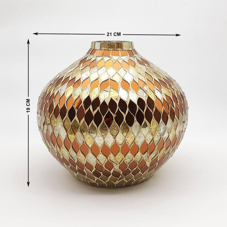 Corsica Glass Mosaic Vase