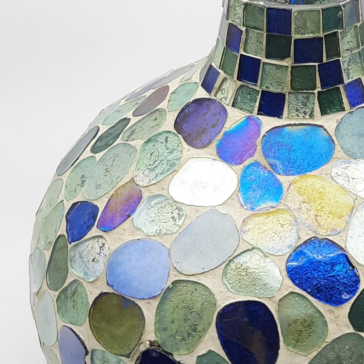 Corsica Glass Pebble Mosaic Vase