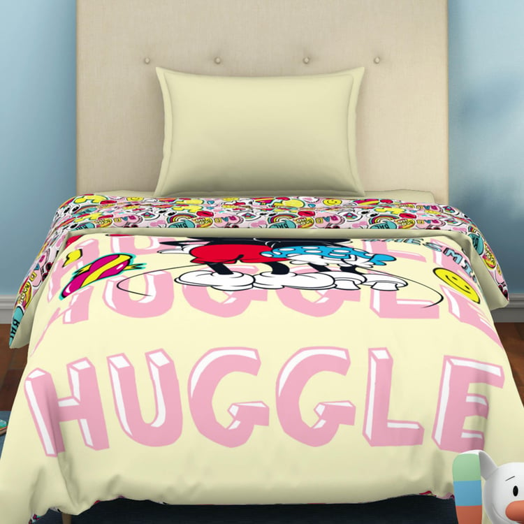 SPACES Disney Mickey - Cream Printed Cotton Single Quilt