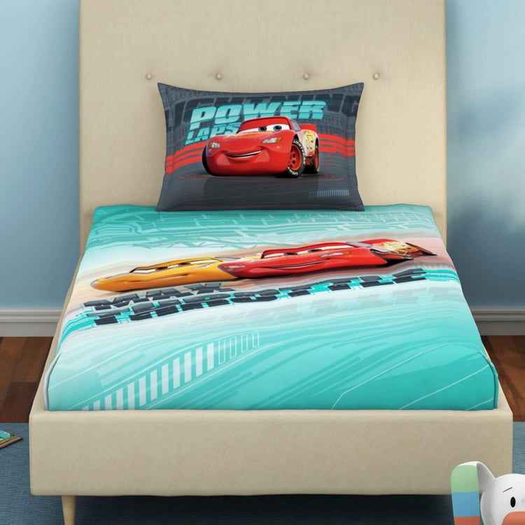 SPACES Disney Car - Multicolour Printed Single Bedsheet Set - 2Pcs