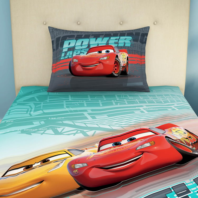 SPACES Disney Car - Multicolour Printed Single Bedsheet Set - 2Pcs
