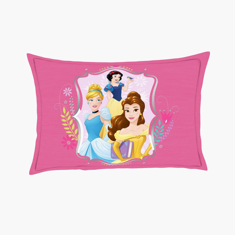 SPACES Disney Princess - Pink 180TC Cotton Single Bedsheet Set - 2Pcs