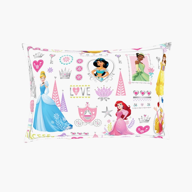 SPACES Disney Princess - Pink 180TC Cotton Single Bedsheet Set - 2Pcs