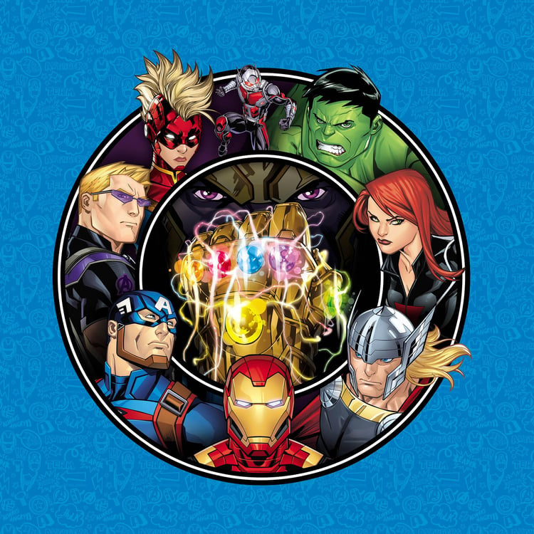 SPACES Marvel Avengers-Blue Printed Cotton Single Bed Dohar-150x220cm