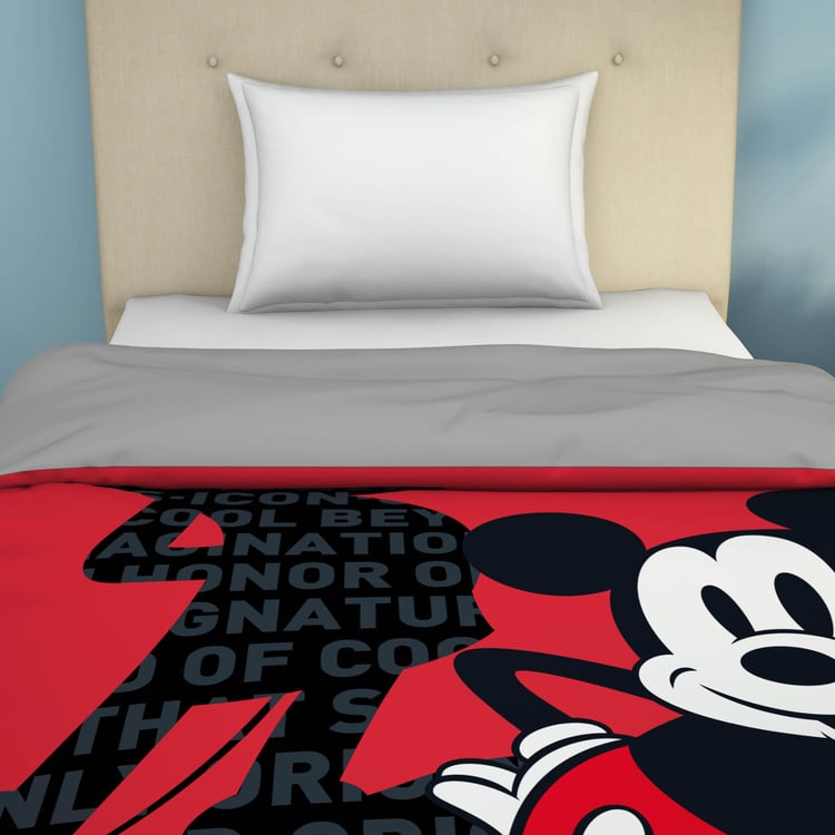 SPACES Disney Mickey Multicolour Printed 180TC Cotton Single Bed Dohar