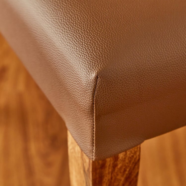 New Raga Set of 2 Sheesham Wood Dining Chairs - Brown