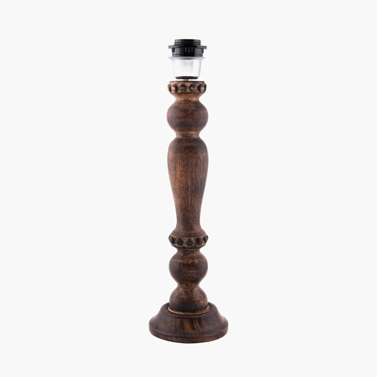 HOMESAKE Corsica Brown Wooden Table Lamp - 33 x 58 cm