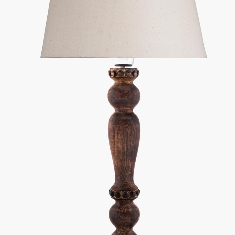 HOMESAKE Corsica Brown Wooden Table Lamp - 33 x 58 cm