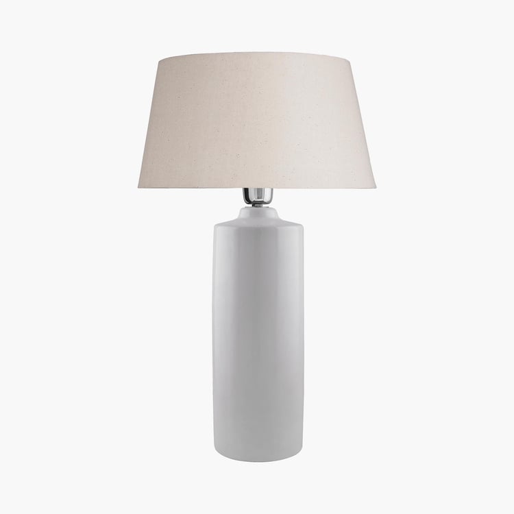 HOMESAKE Corsica White Ceramic Base Table Lamp - 33 x 56 cm