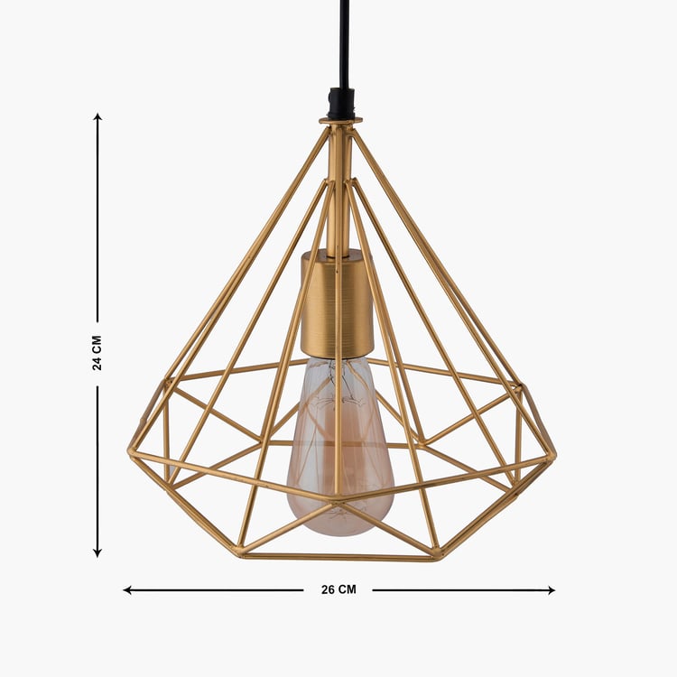 HOMESAKE Corsica Gold Metal Edison Filament Hanging Lamp- 26 x 24 cm