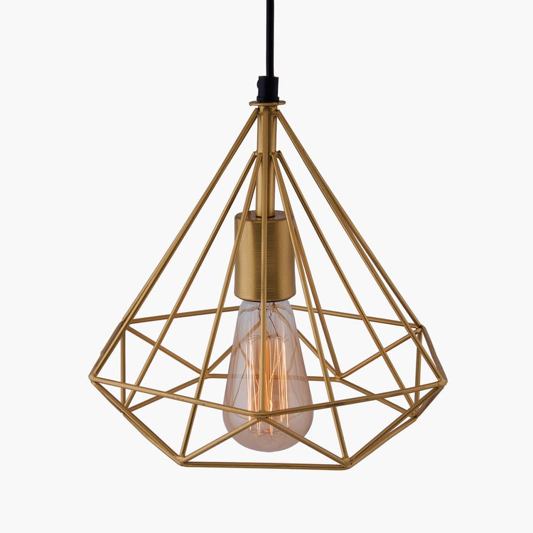 HOMESAKE Corsica Gold Metal Edison Filament Hanging Lamp- 26 x 24 cm