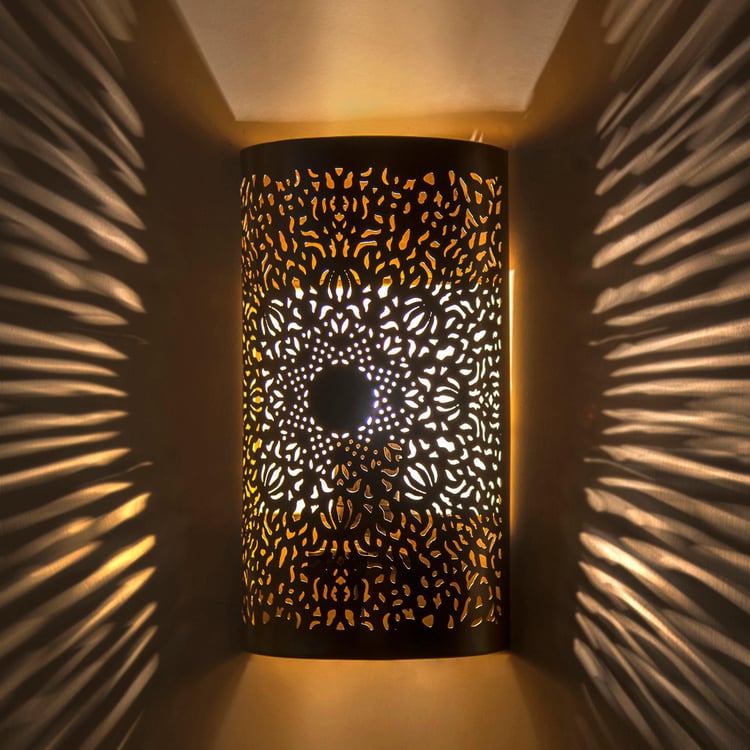 HOMESAKE Steel Moroccan Wall Lamp