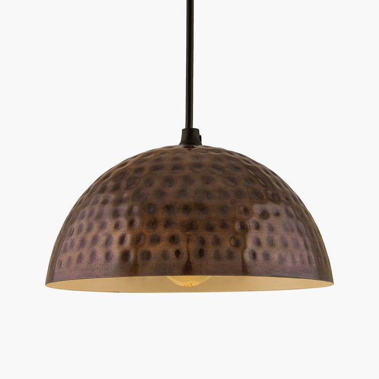 HOMESAKE Corsica Brown Antique Hammered Hanging Lamp- 11 x 25 x 25 cm