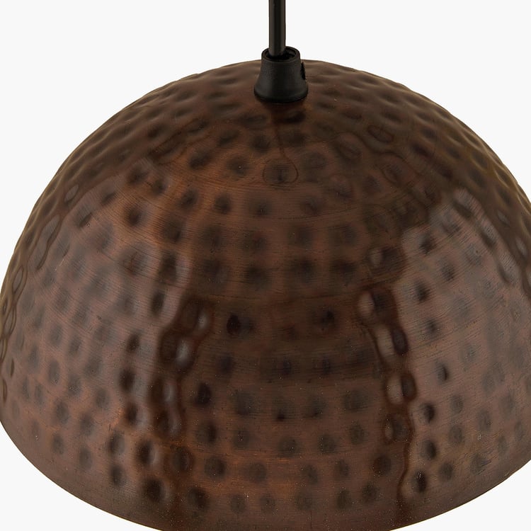 HOMESAKE Corsica Brown Antique Hammered Hanging Lamp- 11 x 25 x 25 cm