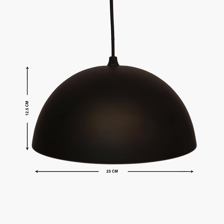 HOMESAKE Corsica Black Metallic Pendant Hanging Light - 25 x 12.5 cm