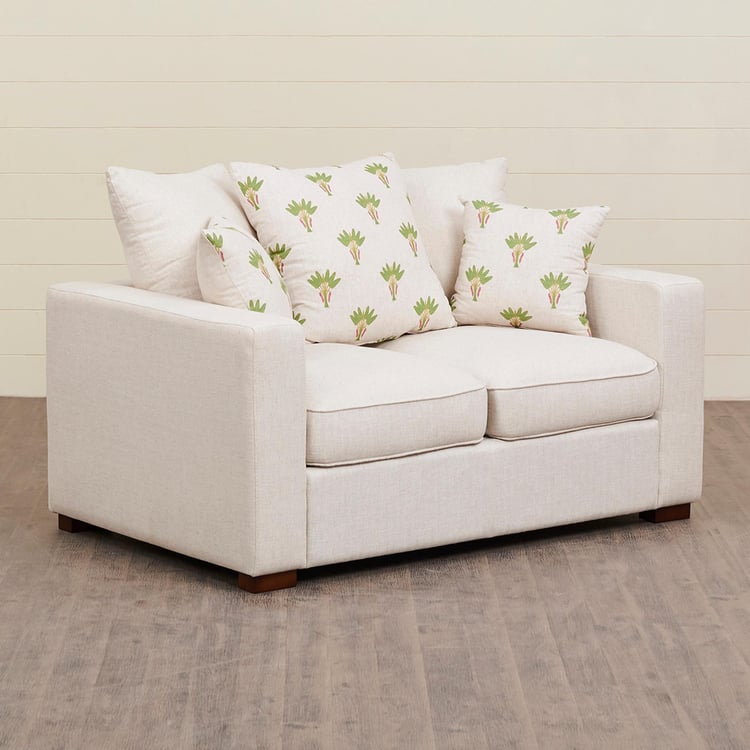 Cane Connection Fabric 2-Seater Sofa - Beige