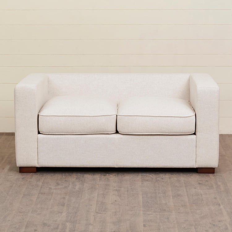 Cane Connection Fabric 2-Seater Sofa - Beige