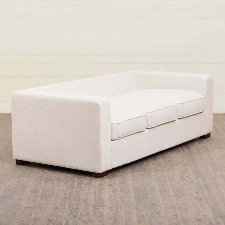 Cane Connection Fabric 3-Seater Sofa - Beige