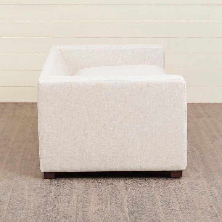 Cane Connection Fabric 3-Seater Sofa - Beige