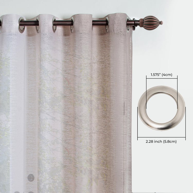 DECO WINDOW Multicolour Printed Sheer Door Curtain - 132x274cm - Set of 2