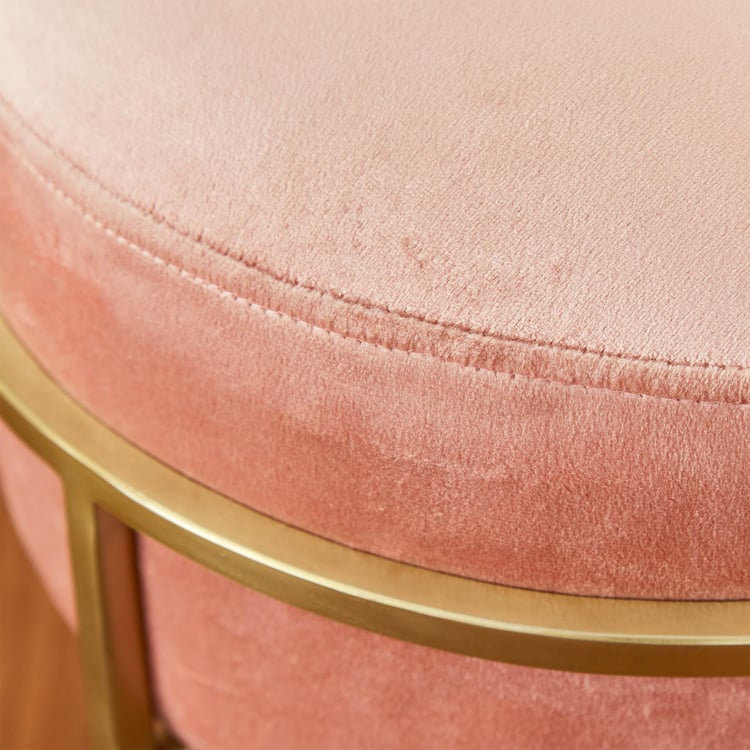 Moksha Metal Ottoman - Pink