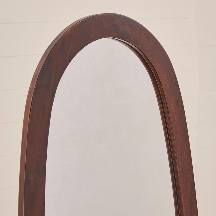Regal Mango Wood Standing Mirror - Brown