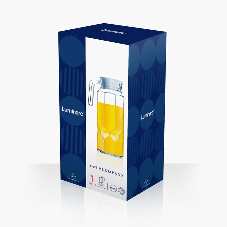 Luminarc Octime Transparent Glass Diamond Jug - 1300ml