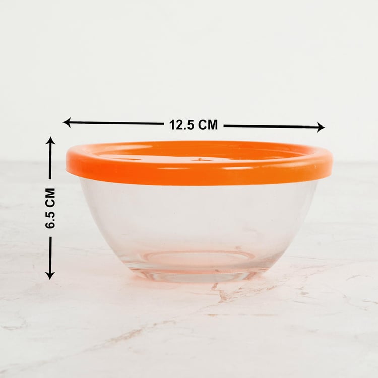 Tuscany Transparent Glass Bowls with Lid- 2 Pcs